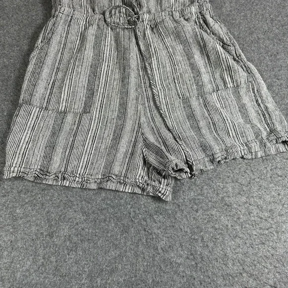 Kelly Renee Women's Striped Sleeveless Romper Drawstring Waist Pockets Casual - Picture 11 of 11